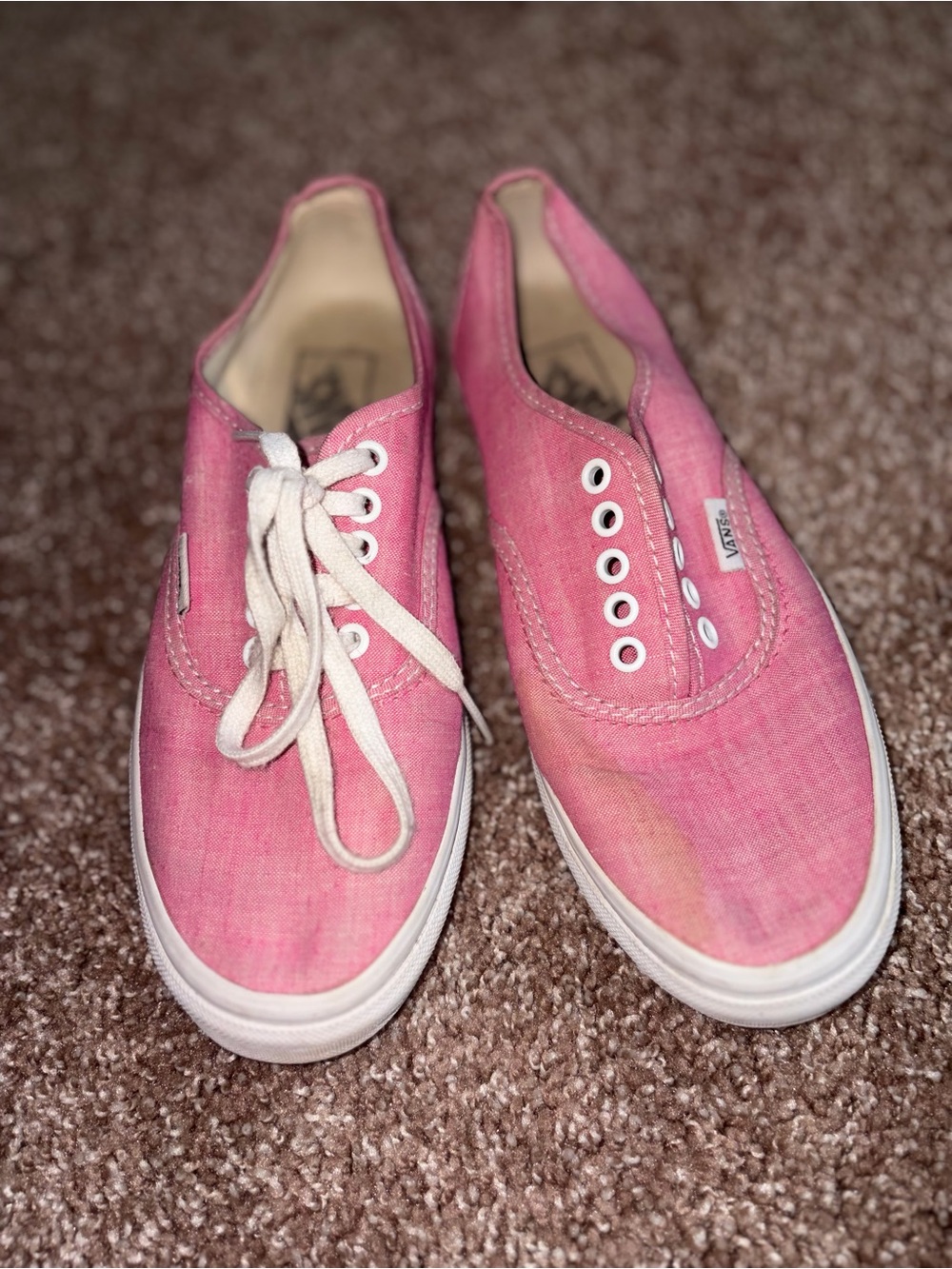 Vans Pink Canvas Slip-On/ Lace-Up Sneakers